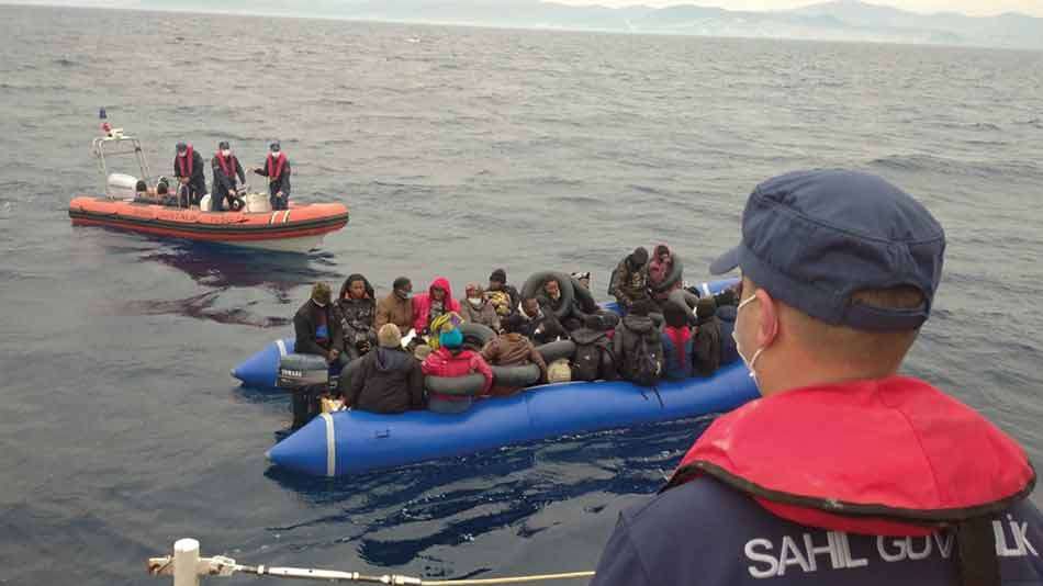 Aydın açıklarında 28 düzensiz göçmen kurtarıldı