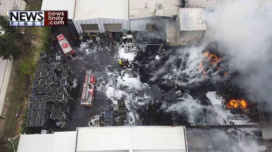 Bilecik'te lastik üretim fabrikasında yangın