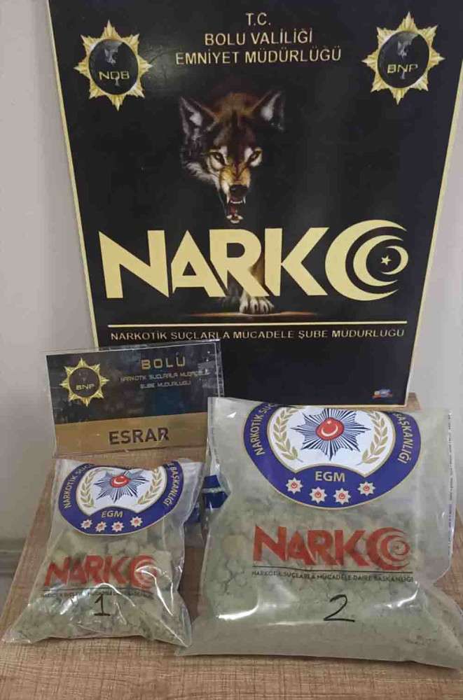 Bolu'da uyuşturucu operasyonu