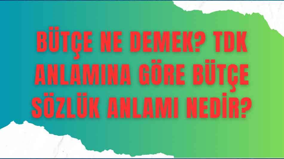 Bütçe Ne Demek? TDK Anlamına Göre Bütçe Sözlük Anlamı Nedir?