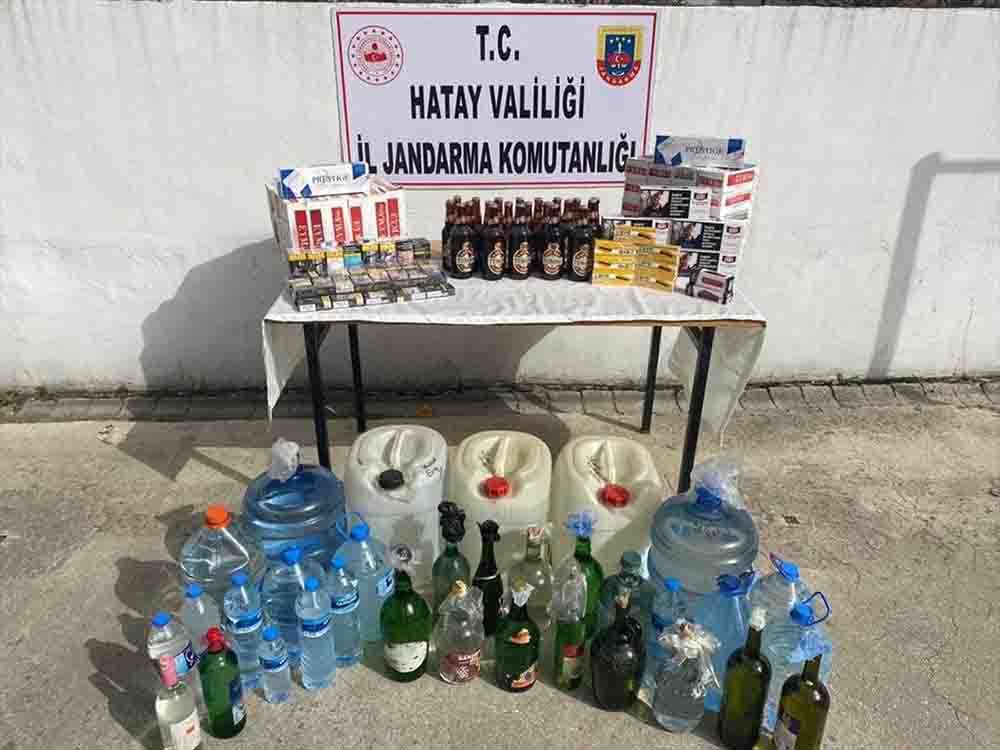 Hatay'da 350 litre sahte içki ele geçirildi