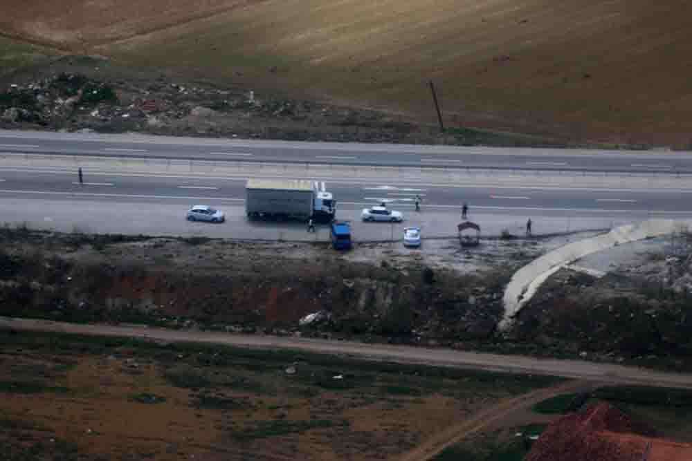 Kütahya'da helikopterle trafik denetimi yapıldı