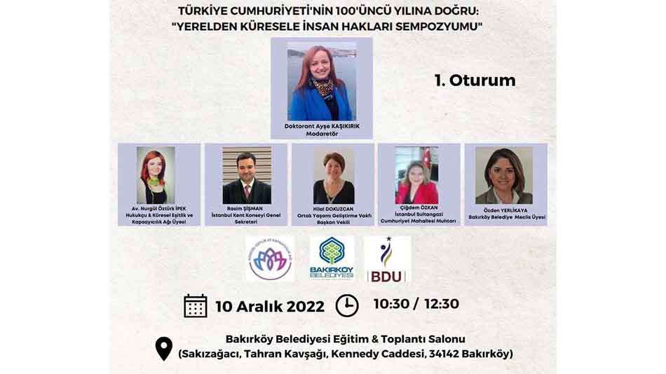 Türkiye Cumhuriyeti’nin 100. Yılına Doğru: Yerelden Küresele İnsan Hakları Sempozyumu’na Davetlisiniz!