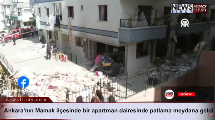 Ankara'nın Mamak ilçesinde bir apartman dairesinde patlama meydana geldi.
