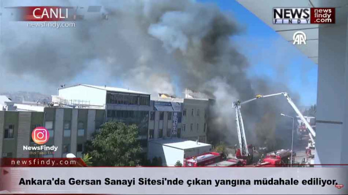 Ankara'da minder fabrikasında yangın: Dumanlar şehri kapladı