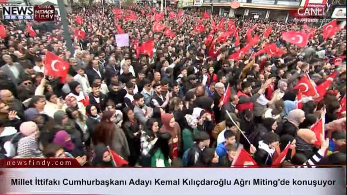 #Canlı - Millet İttifakı Cumhurbaşkanı Adayı Kemal Kılıçdaroğlu Ağrı Miting'de konuşuyor