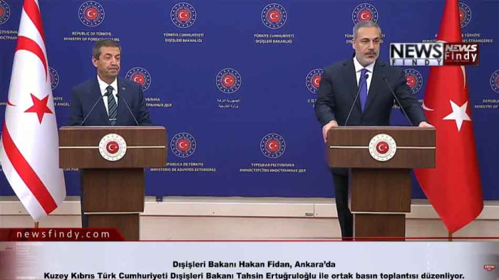 Dışişleri Bakanı Hakan Fidan, Ankara’da Kuzey Kıbrıs Türk Cumhuriyeti Dışişleri Bakanı Tahsin Ertuğruloğlu ile ortak basın toplantısı düzenledi