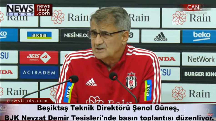 Beşiktaş Teknik Direktörü Şenol Güneş, BJK Nevzat Demir Tesisleri'nde basın toplantısı düzenliyor. 