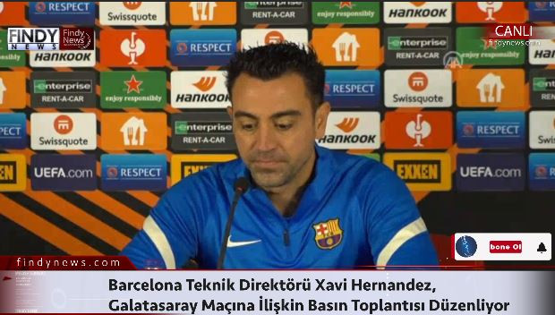 Barcelona Teknik Direktörü Xavi Hernandez, Galatasaray maçı basın toplantısı düzenledi
