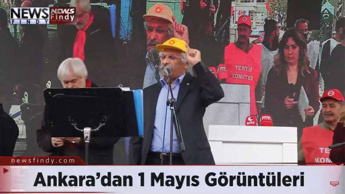 Ankara'da 1 Mayıs - KESK Şubeler Platformu Genel Sözcüsü Hüseyin Köklü