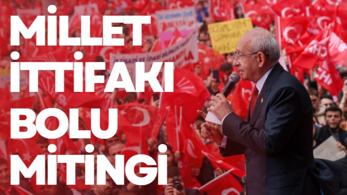 #Canlı - Millet İttifakı Cumhurbaşkanı Adayı Kemal Kılıçdaroğlu Bolu Miting'de konuşuyor